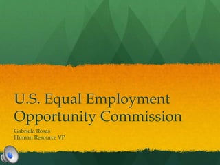 U.S. Equal Employment 
Opportunity Commission 
Gabriela Rosas 
Human Resource VP 
 