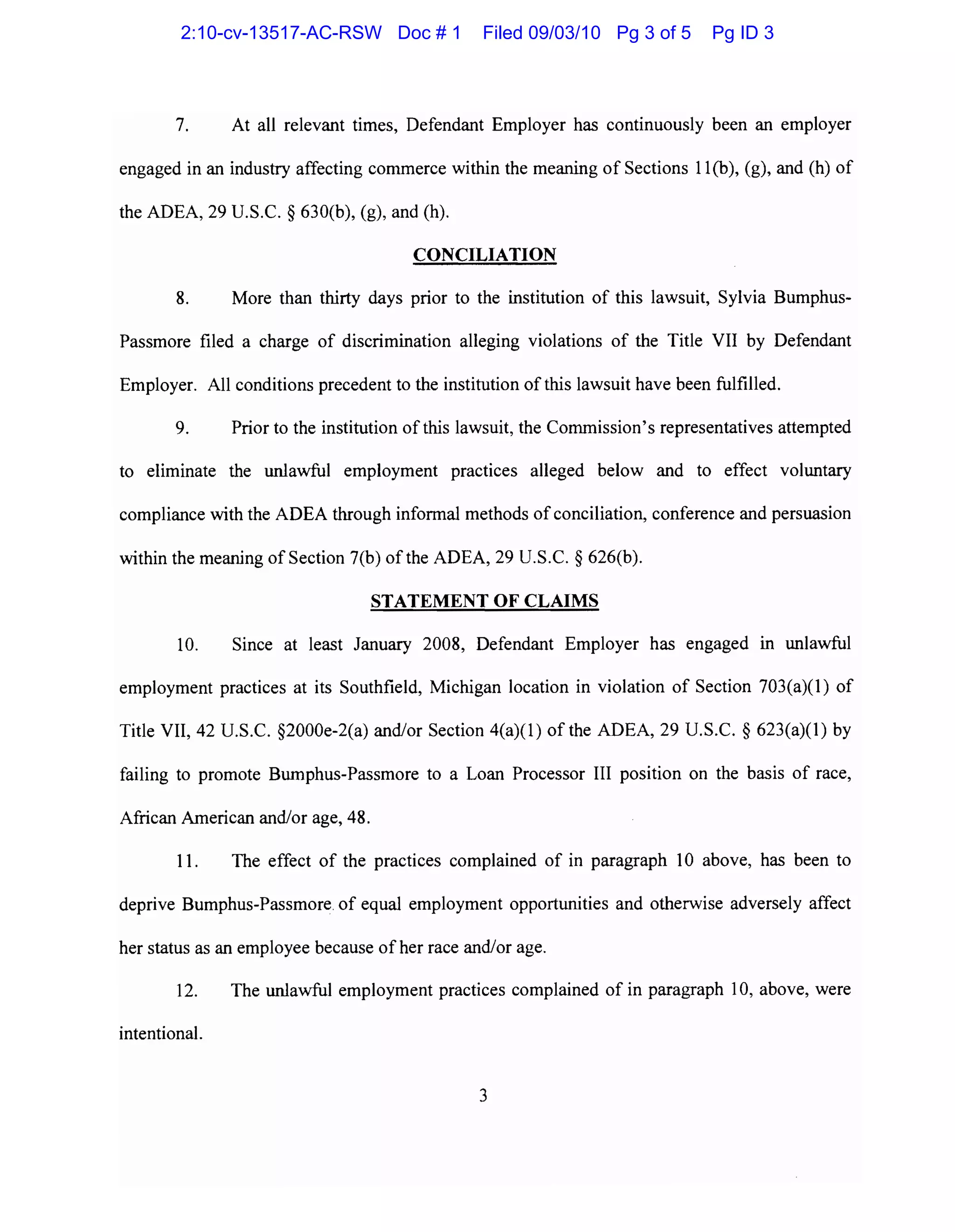 2:10-cv-13517-AC-RSW Doc # 1   Filed 09/03/10 Pg 3 of 5   Pg ID 3
 