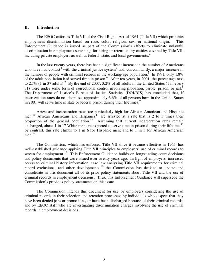 EEOC Enforcement Guidance on the Consideration of Arrest ...