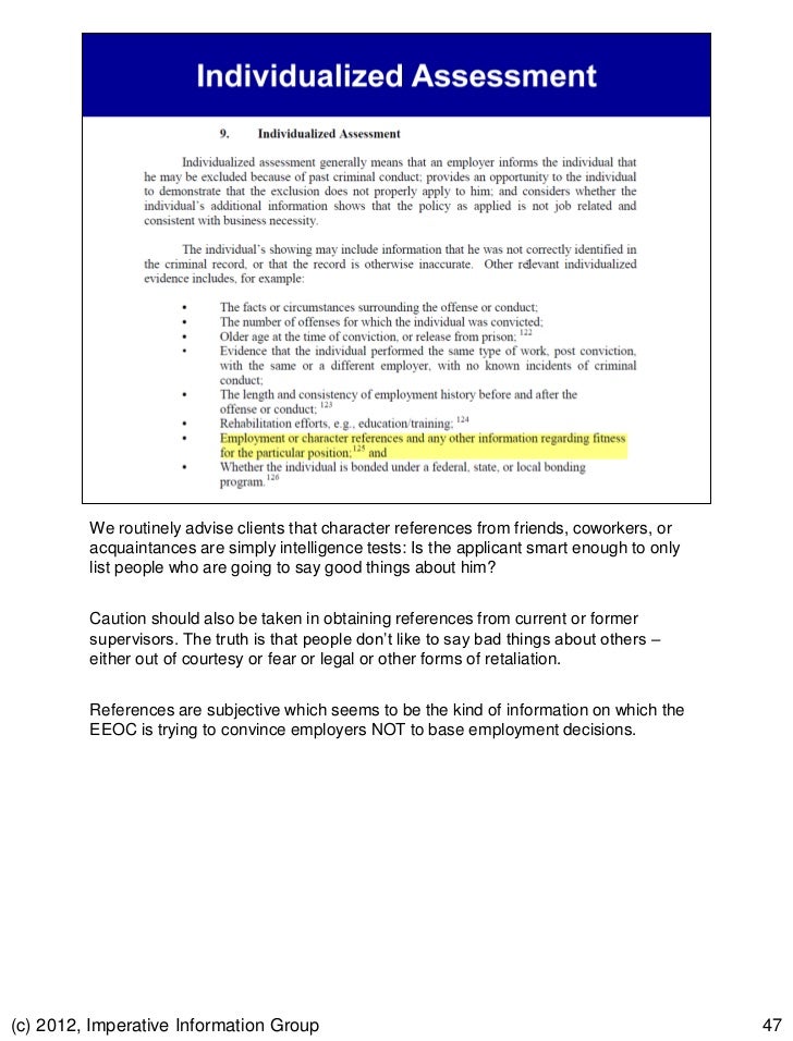 pdf first glance the eeocs new guidance on using criminal records eeoc form
