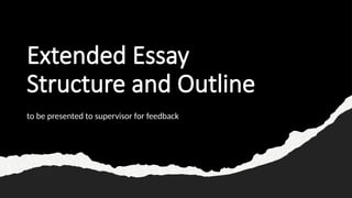 extended essay outline for ibdp students | PPTX