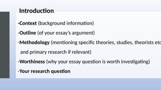 extended essay outline for ibdp students | PPTX