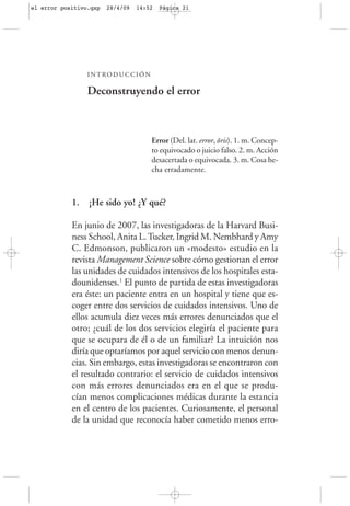 El error positivo (Introducción) | PDF