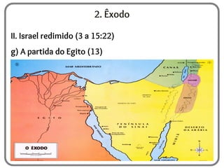 2. Êxodo
II. Israel redimido (3 a 15:22)
g) A partida do Egito (13)
 