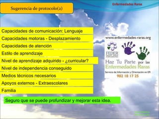 Marcial Medina Médico Escolar Sugerencia de protocolo(2) Capacidades de comunicación: Lenguaje Capacidades motoras - Desplazamiento Capacidades de atención Estilo de aprendizaje Nivel de aprendizaje adquirido - ¿curricular? Nivel de independencia conseguido Medios técnicos necesarios Apoyos externos - Extraescolares Familia Seguro que se puede profundizar y mejorar esta idea. 