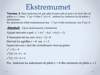 Teoremat E Rrethit Monotonia, ekstremumet, perkulshmeria e nje funksioni | PPTX