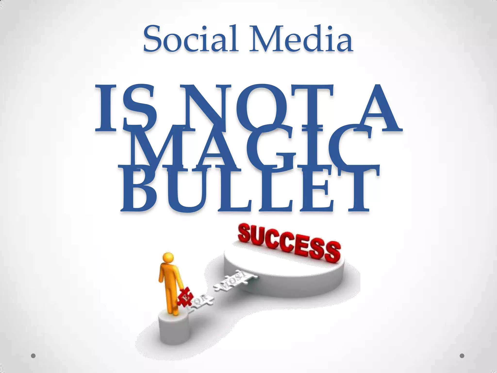 Social Media

IS NOT A
 MAGIC
 BULLET
 