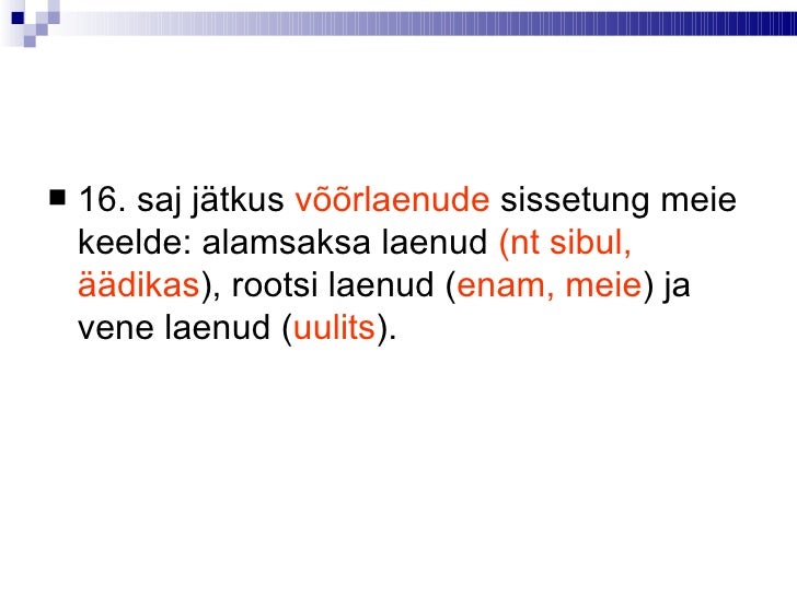 Eesti Keele Paritolust