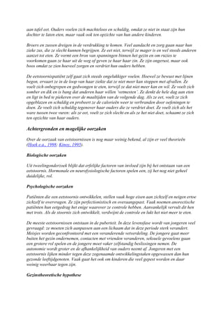 Eetstoornissen bij jongeren