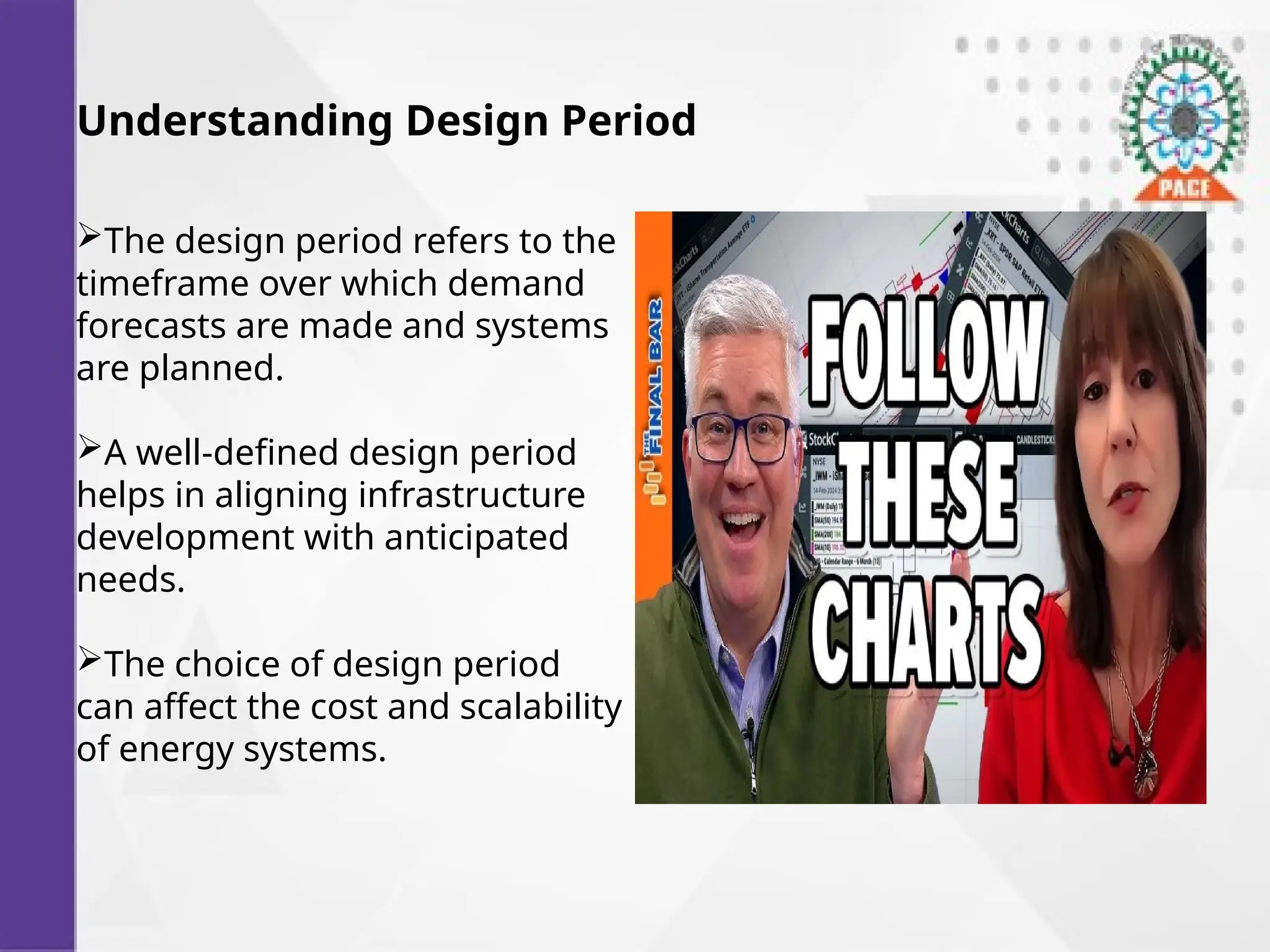 Understanding Design Period
The design period refers to the
timeframe over which demand
forecasts are made and systems
are planned.
A well-defined design period
helps in aligning infrastructure
development with anticipated
needs.
The choice of design period
can affect the cost and scalability
of energy systems.
 