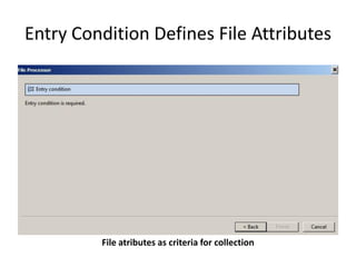 Entry Condition Defines File Attributes

File atributes as criteria for collection

 