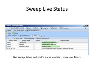 Sweep Live Status

Live sweep status: end nodes status, modules, success or failure

 