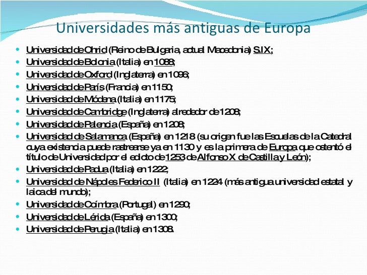 Origenes de las universidades Origenes de las universidades