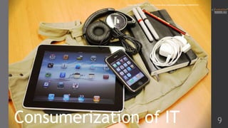 Flicker, Mat Packer, 2010, http://www.flickr.com/photos/mpimagery/4564521012/

Consumerization of IT

9

 