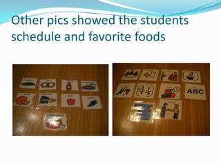 Other pics showed the students schedule and favorite foods