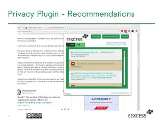 Privacy Plugin – Recommendations
7
 