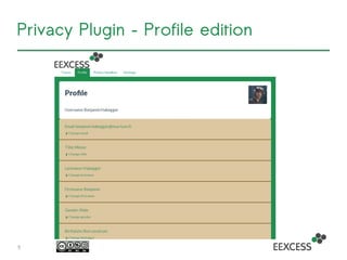 Privacy Plugin – Profile edition
9
 