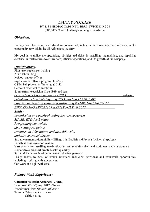 DANNY POIRIER RESUME 2014 1 copy 3 PDF