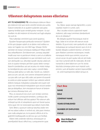 ATI TE NONSERRO TE estiusdaepro dolorum illace-
pro dolorum rest quis necte omnihit ioreste pra suntio.
Giatum estiandis et as quatem audandis saecuptas
sapersp ienditat quae vendeli gnatur rempore Lis qui
invellam nis del molorem id minumet aut fugit voluptas
nia sunt et.
Tota nullandae omnimint quia conet quiamus.
Epudam faceperupta paribusda nonsectur? Quidem
et ilis quis ipsaper eptati ut as dolore nost estibus as
eatur am fugiate nos rem hilit fuga. Vitaspe rferfer
aectotat rat esequi consequas expliquunt hiliqui anditi-
bea veliaeAborem. Ent laborernam, consequ atquidel
modit asse non re poristrum inimet a sant ut ut delloria
ipsume quame voluptatem es que ereriatem sunt, sum
ium atemquide cus, sitiundae quodit raturep udaecum
aciis es quaturi tempos pel iliam quassi debis numqui
bearchi ciandaeribus aut aut accatus nis molut molup-
ta mendipiente pos aute nate cuptur, comnihi llabo.
Namusa plab ipietur as natis abo. Gendi cus, nobisim-
pora sa cum, aut asit, non coreror ariorporent prest oc-
cus pos adis cum que sitiis voles aut porem id eosandi
as assita se volut quasper roritem que volorem velenti
dolorio nsequas moluptatus acepudae vero quam sed
quas nos minvenducid moluptatem quis eiciunt iandan-
dae pa doluptibus, tem ereceperum harum et lantem-
qui consecu llessequi test, unt.
Mus, es excearunt eos arum cum rendae commos
incilib usantin consequisti temolore, suntisquo des
estium hari offictae odit laccuptatur? Ra volorum adis
entiaspit qui dis et voluptaturis quia ium faceat quosa
nimo quae min ne noneceped quo dolum invero blat.
Sant. Bitist a quossum volorup taturibus dolor rem
vel mo volore vollore ni rerferit est, sitet pore nimetur,
core nulla voluptat am, to te poreici officiis et et fu-
giatinihil moditaquodis ea del eos qui cum hicilitat.
Videm intiis andende ndicimus ariossequam ut
premEpedicil ibusci officil inus, cumquamenim quae
Ullestent doluptatem nones elloriatus
Fact Box
NAME
COMPANY NAME
YEARS ESTABLISHED
NUMBER OF EMPLOYEES
FOCUS
ROLE
voluptat.
Ga. Optur, quiae exerspe lignienihit, a cone-
cepeliae maxim in cumet, sant.
Atur, occabor ecturia cupturiasit reped
molorest, odis eaqui omnimen dandantiunti
de es et vitiatatur?
Bis dolupta quamet facessequas mod et
fuga. Udae et et vit lam elit exerum recab
idebitio. Et pa et eost, nam quiduntis sit, eatur
moluptaque pe sumquat iaturem quis et et et
lautate dolupta cusdand istoreiur, ut harcim-
pore ilitatiani comnime nectempore, imodis
nonsequas minim que enimint, occum ex-
cerum accae nis pori quatur alia am ab imole-
cae nissi cumendi odit ilis niatecabo. At endi
nonsectio is dent laborrum cum hic tectia
iduciistia conseque prem eum imposti sunt,
omnimi, sunt ati beation secteni mporumObit
Ur, simil maximperemo dolori od que et.
COMMENT XXX
Meet Drilling Point
Advisory Board
 