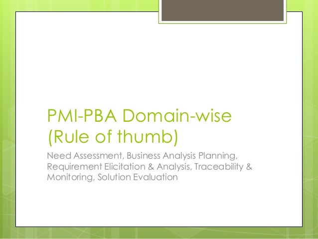 PMI-PBA Vorbereitung