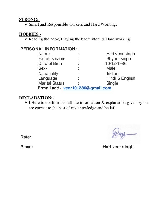 working resumes