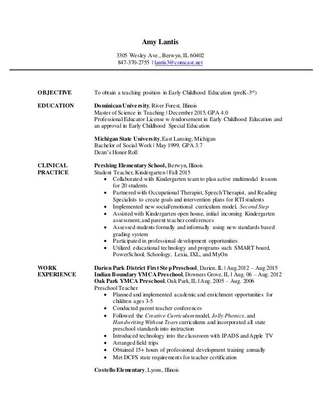teachers resume 2015 teacher resumes 2015