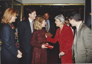 1994_Laurie meets Violeta Chamorro, President of Nicaragua