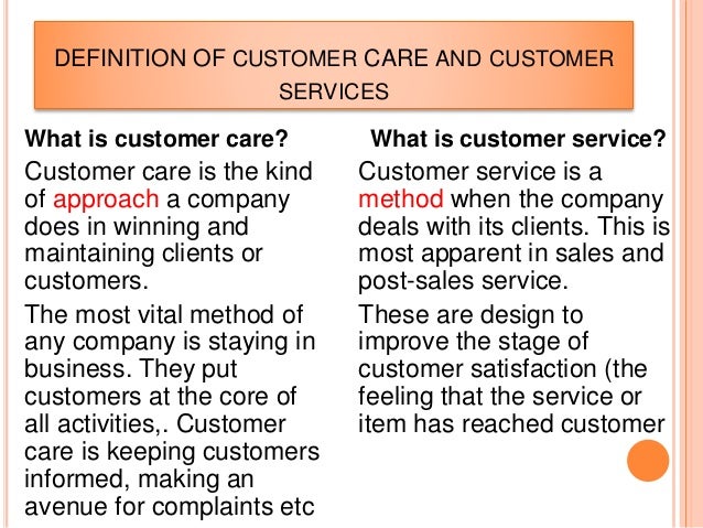 what is a customer care