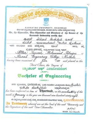 Degree Certificate  - Tanvir-A