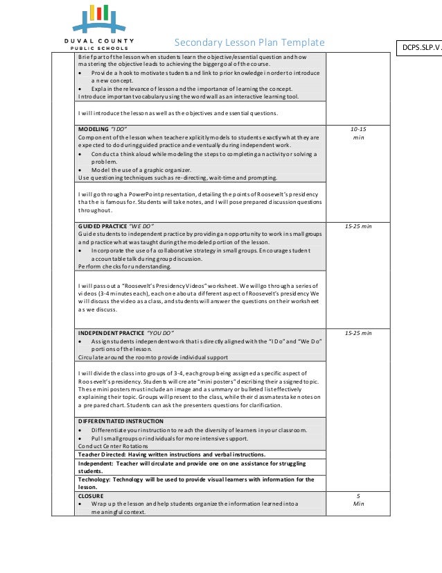 Lesson Plan Template Dcps | lesson plan roosevelt Lesson Plan Template Dcps | lesson plan roosevelt