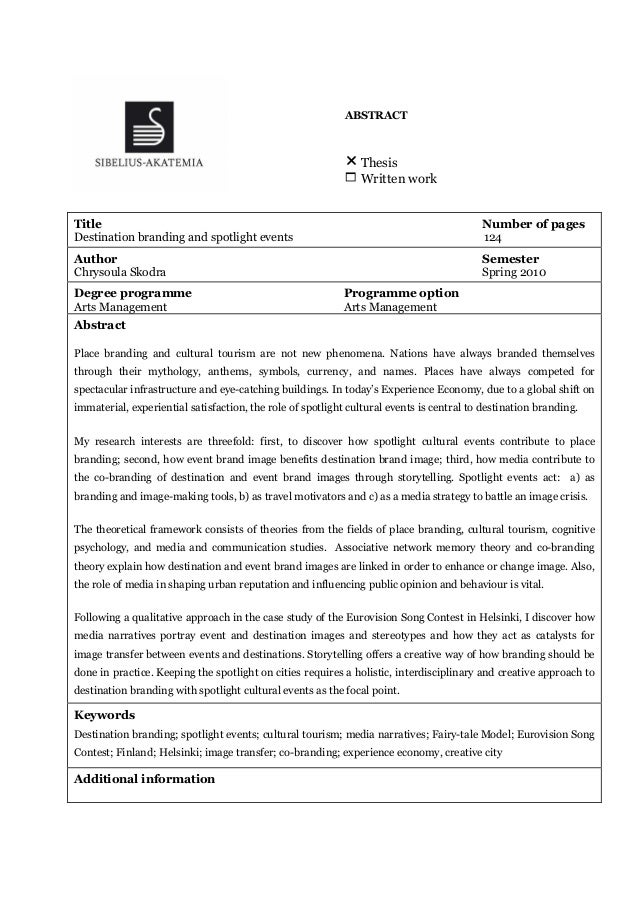 Master thesis patent