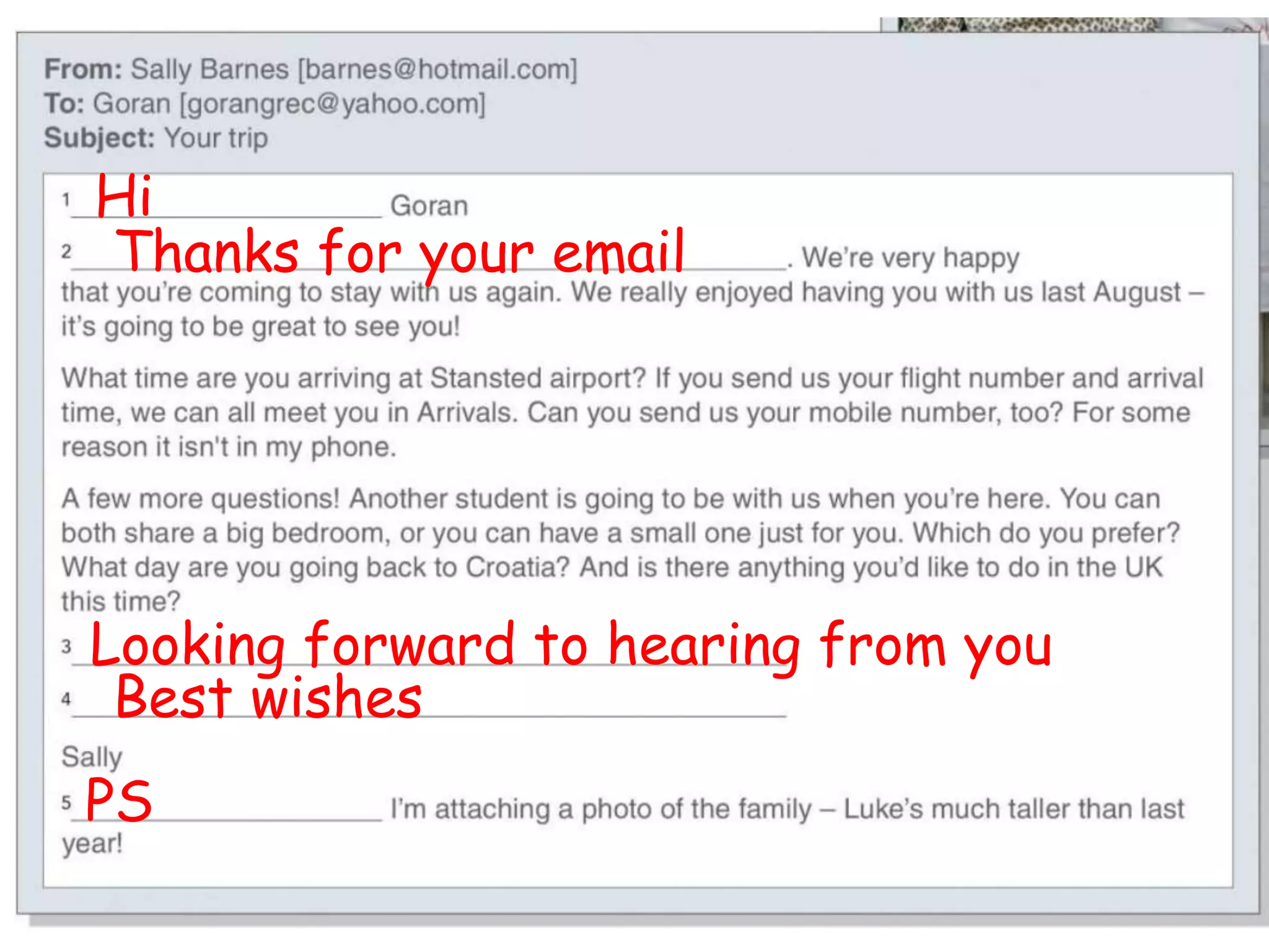 Hi
Thanks for your email
Looking forward to hearing from you
Best wishes
PS
 