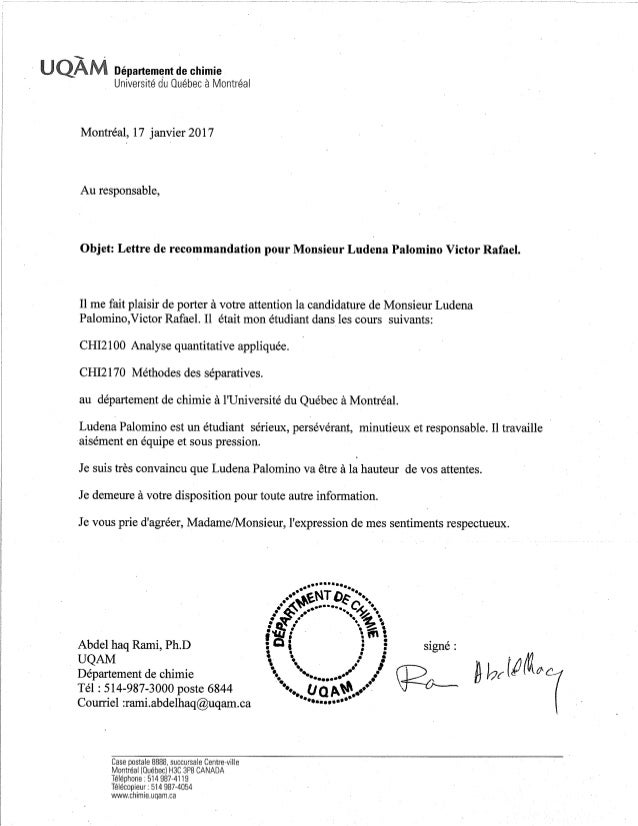 lettre de référence