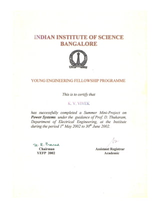IISC fellowship