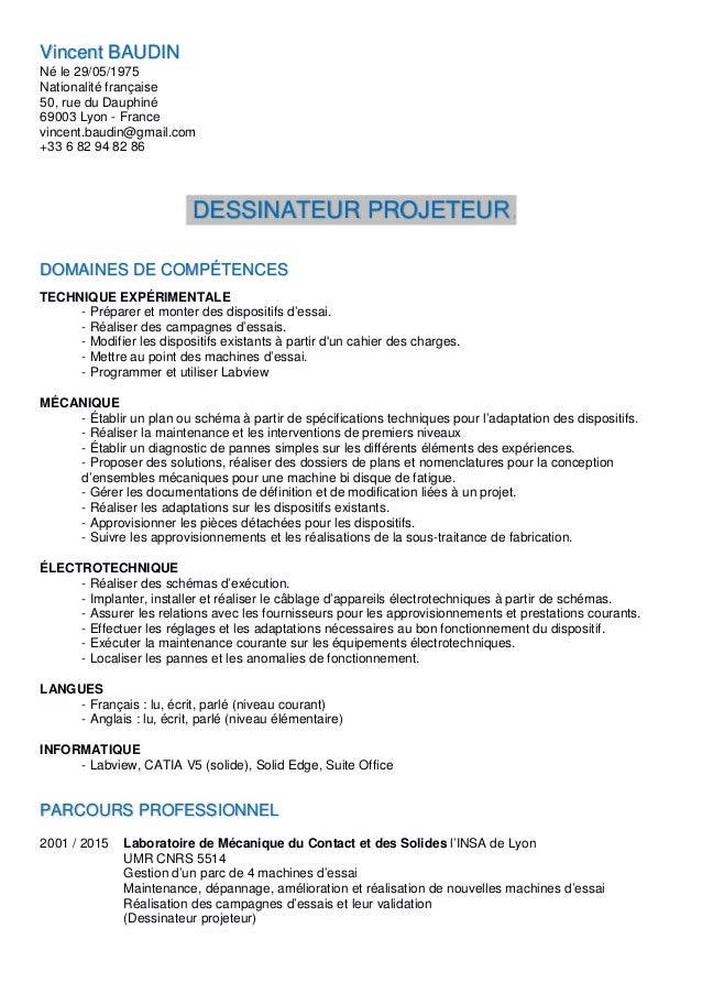 CV Vincent BAUDIN