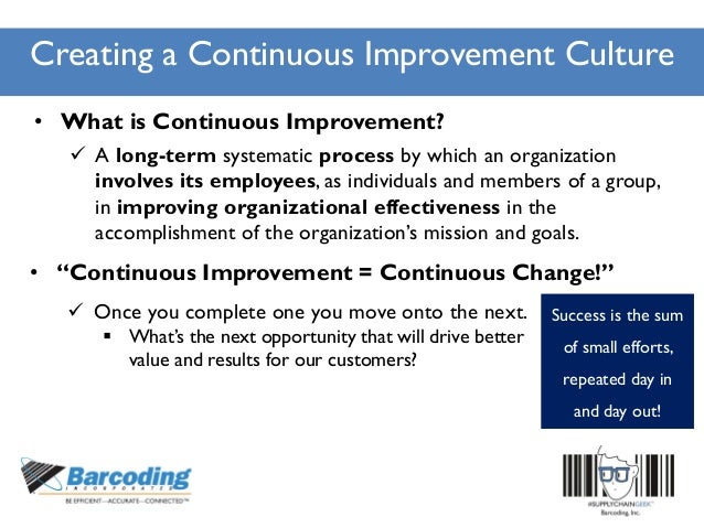 Continuous Improvement Program Workshop Continuous Improvement Program Workshop