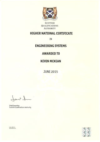 HNC Certificate