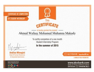 Ahmed Wafaay Mohamed Muhanna Makady
 