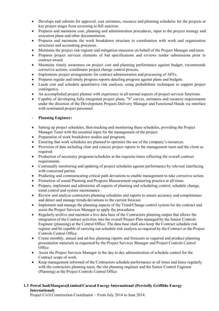 Resume - PROJECTS PLANNING, PROJECTS CONTROL LEAD-ENGINEER | PDF