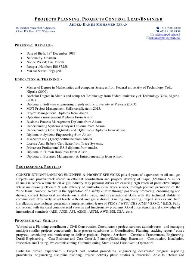 Controls engineer resume