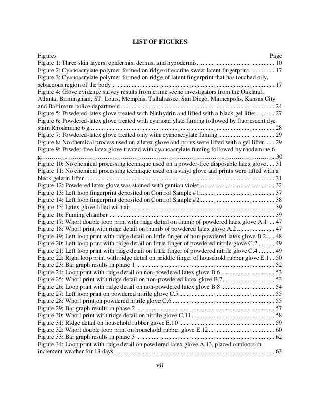 Fingerprint analysis history image