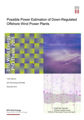 Departmentof
WindEnergy
PhDReport2016Possible Power Estimation of Down-Regulated
Offshore Wind Power Plants
Tuhfe Göçmen
DTU Wind Energy PhD-0056
December 2015
DTUWindEnergy
PhDThesis2015
 