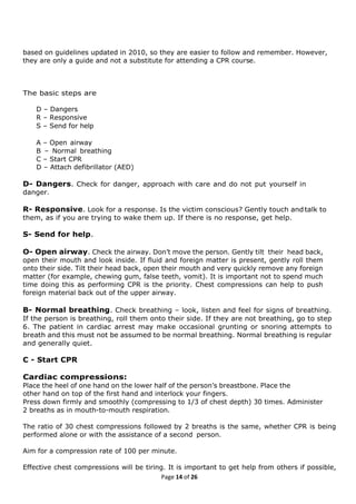 Elementary First Aid(EFA)