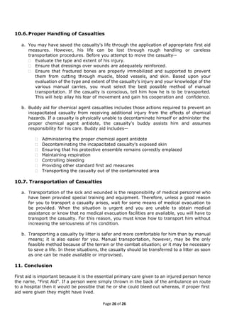 Elementary First Aid(EFA)