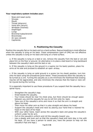 Elementary First Aid(EFA)