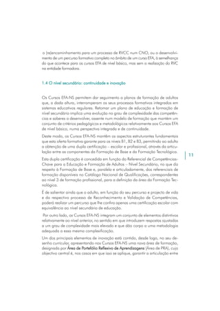 Efa Nivel Secundario - Orientação para a Acção