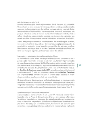 Efa Nivel Secundario - Orientação para a Acção