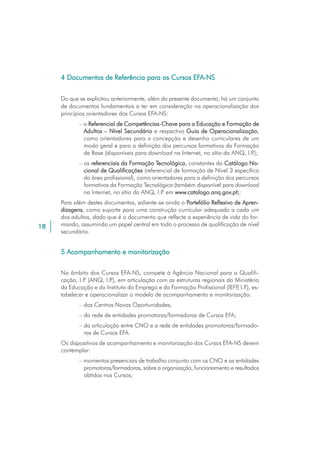 Efa Nivel Secundario - Orientação para a Acção