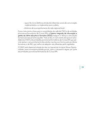 Efa Nivel Secundario - Orientação para a Acção