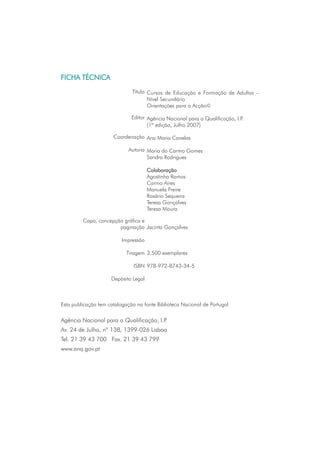 Efa Nivel Secundario - Orientação para a Acção